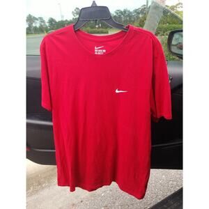 Nike Shirt Adult Mens XL Red White Swoosh Logo Sportswear